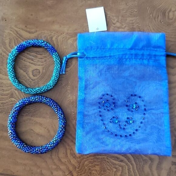 BRACELETS Hand Crafted crochet, set of 2 - Picture 1 of 12